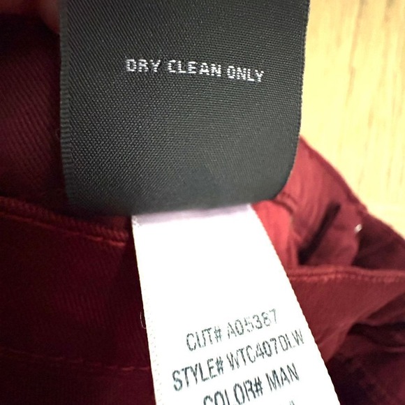 NWT HUDSON Lou Lou Burgundy & Pink Stripe Tuxedo Pants Crop Skinny Jeans SIZE 31 - Picture 4 of 10